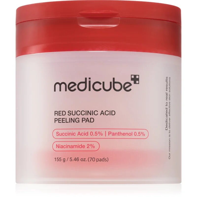 Red Succinic Acid Peeling Pad tampoane exfoliante pentru pielea problematica 70 buc