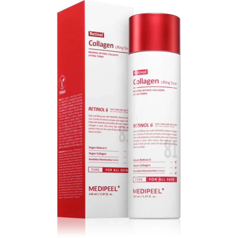 MEDIPEEL+ Collagen lotiune tonica cu efect de hidratare si lifting 150 ml