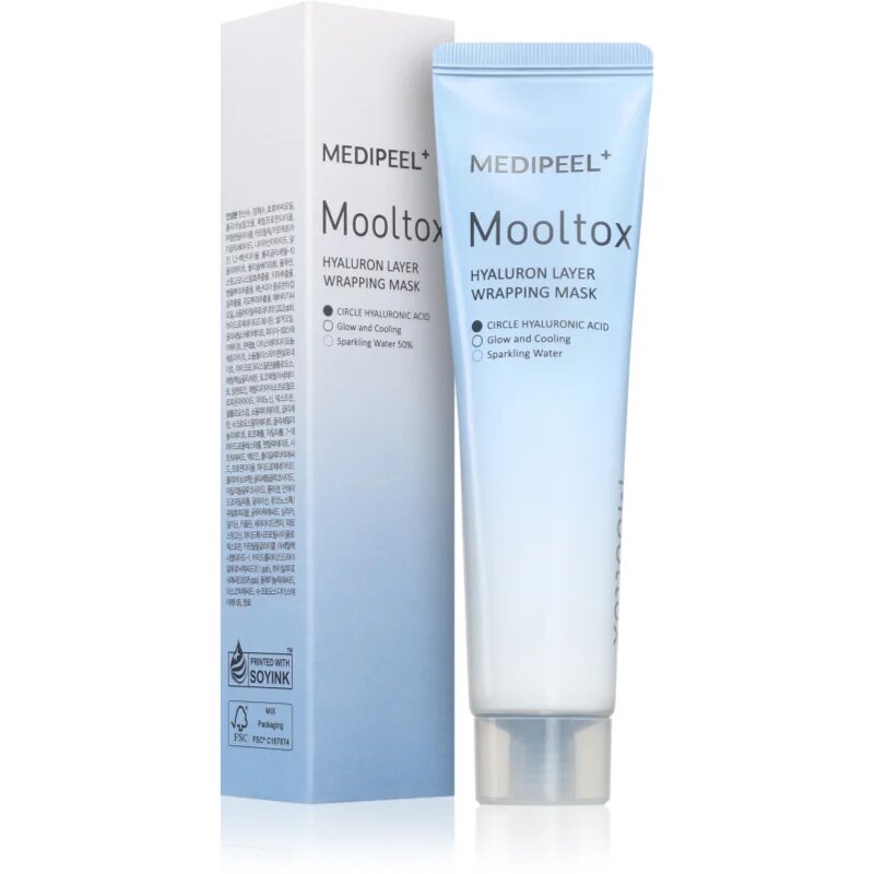 MEDIPEEL+ Mooltox Hyaluron Layer Wrapping Mask mască exfoliantă cu efect de hidratare 70 ml