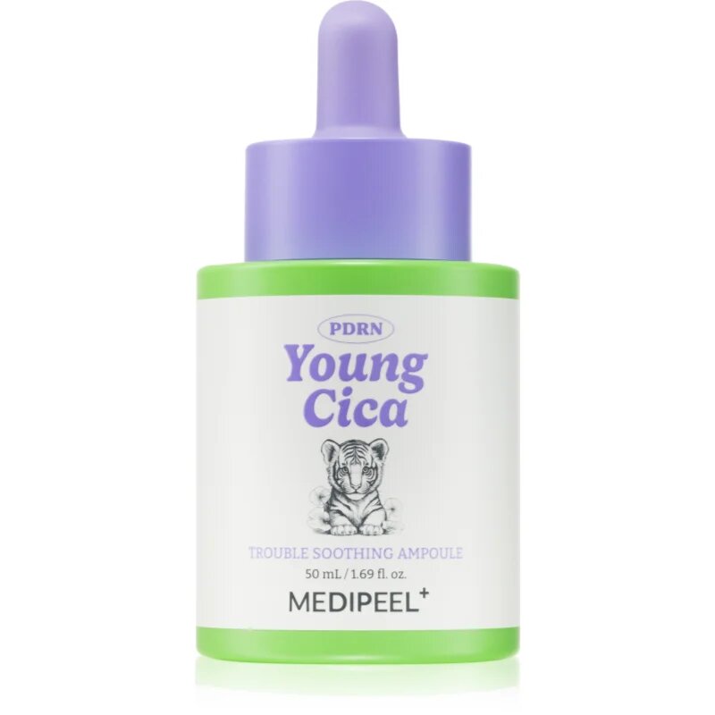 MEDIPEEL+ Young Cica PDRN Trouble Soothing Ampoule ser calmant impotriva petelor rosii efect regenerator 50 ml
