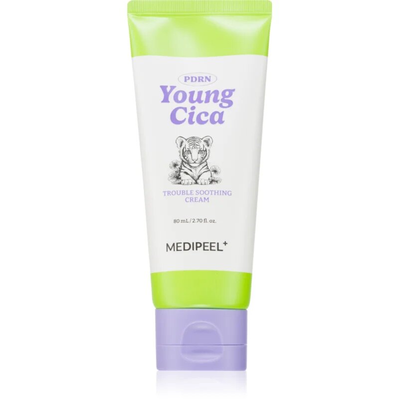 MEDIPEEL+ Young Cica PDRN Trouble Soothing Cream crema nutritiva pentru netezirea pielii 80 ml