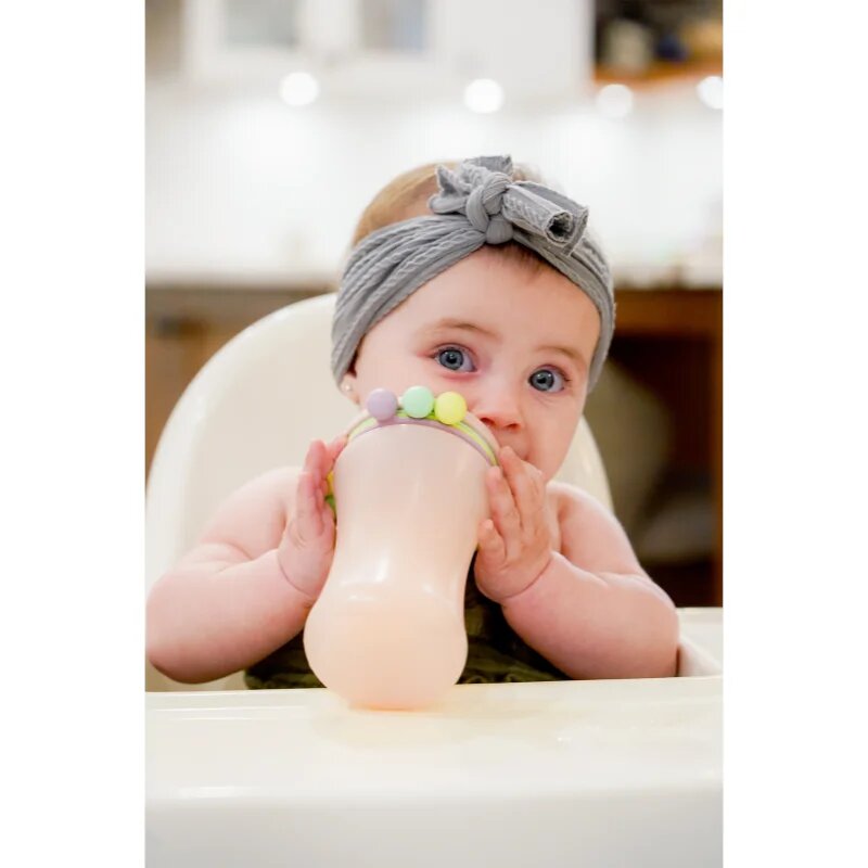 Melii Abacus Straw Sippy Cup ceasca cu pai Pink 1 buc