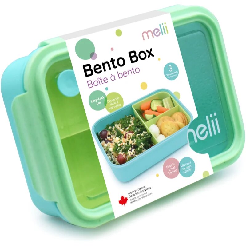 Melii Bento Box caserolă de mâncare Blue Mint Lime 1250 ml