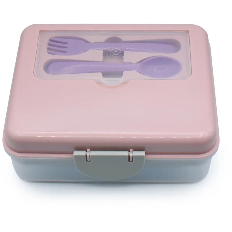 Melii Bento Box caserolă de mâncare Pink Purple Gray 1446 ml