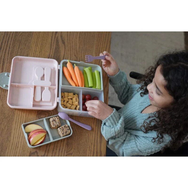 Melii Bento Box caserolă de mâncare Pink Purple Gray 1446 ml