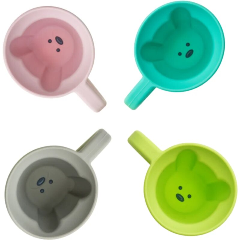 Melii Silicone Bear Mug ceasca Pink & Purple 2x145 ml