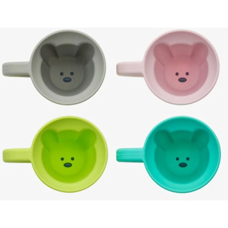 Melii Silicone Bear Mug ceasca Pink & Purple 2x145 ml