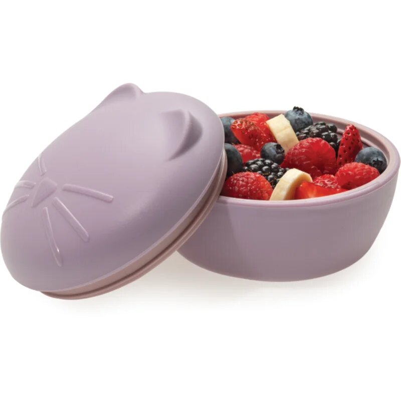 Melii Silicone Bowl with Lid caserolă de mâncare Cat 350 ml