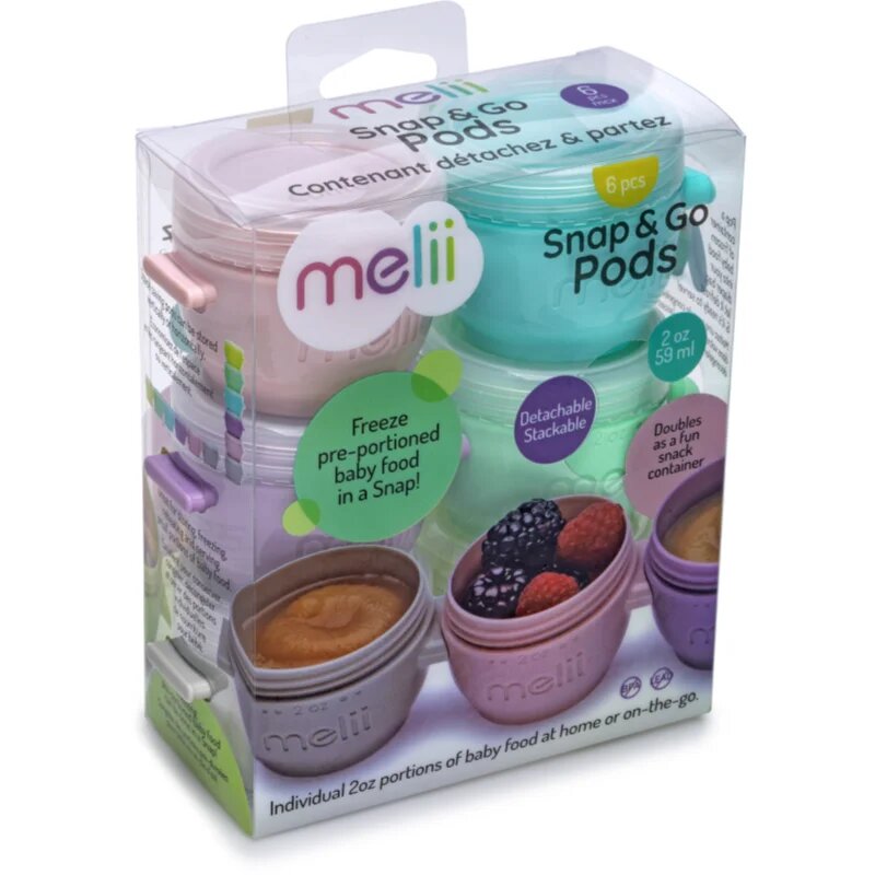 Melii Snap&Go caserolă de mâncare 6x59 ml