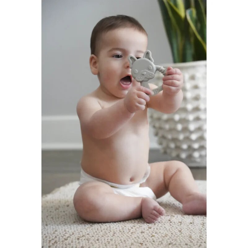Melii Teethers jucărie pentru dentiție Bulldog & Cat 2 buc