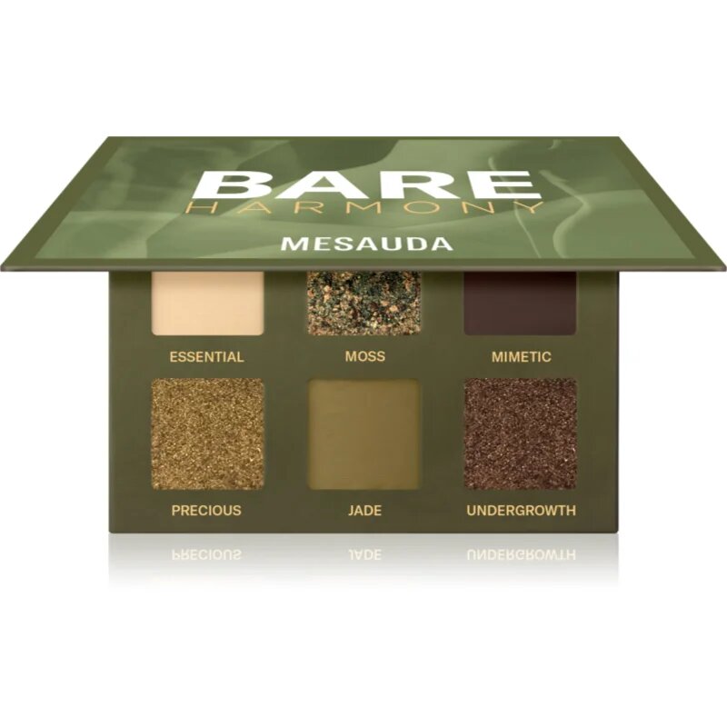 Mesauda Bare Harmony paleta farduri de ochi culoare 205 Hidden Green 6x1 g