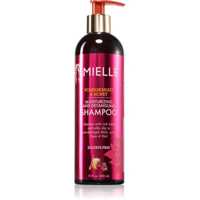 Mielle Pomegranate & Honey Shampoo șampon hidratant pentru păr creț și ondulat 355 ml