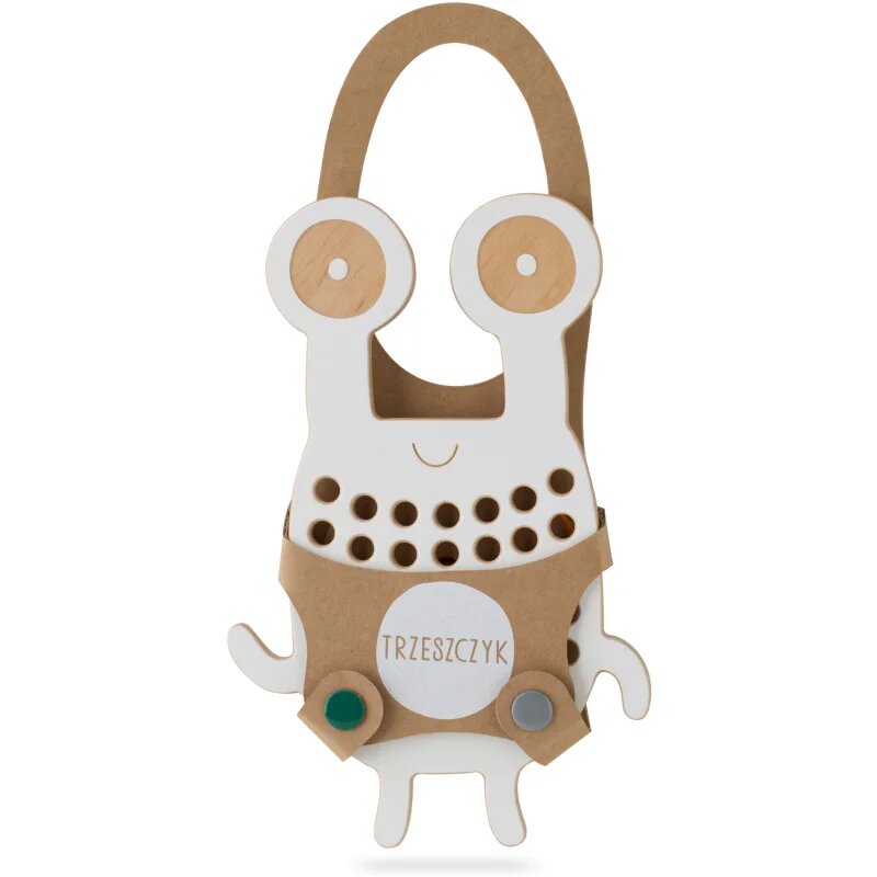 Milin Big Wooden Lacing Toy Crab Goggly jucărie cu activități 20 cm x 13 cm x 07 cm 1 buc