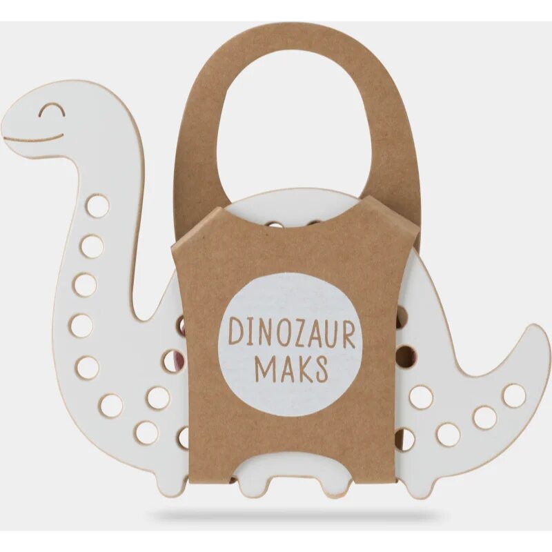 Milin Big Wooden Lacing Toy Dinosaur Max jucărie cu activități 185 cm x 11 cm x 07 cm 1 buc