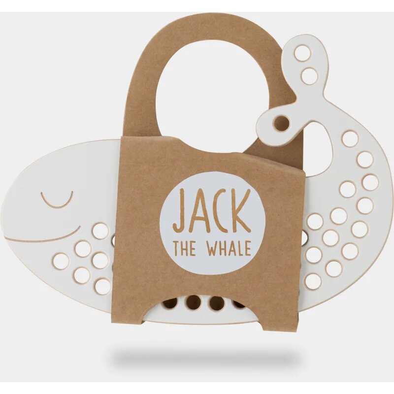 Milin Big Wooden Lacing Toy Whale Jack jucărie cu activități 9 cm x 195 cm x 07 cm 1 buc