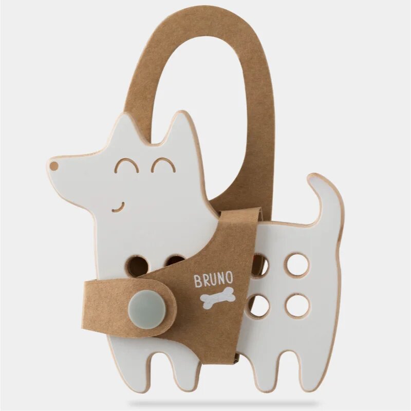 Milin Small Wooden Lacing Toy Dog jucărie cu activități 10 cm x 10 cm x 07 cm 1 buc