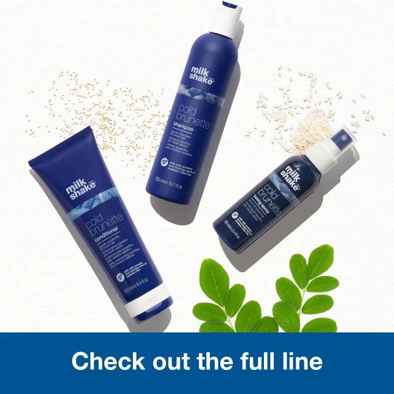 milk_shake® Cold Brunette Shampoo șampon pentru neutralizarea tonurilor de galben pentru nuante de par castaniu 300 ml