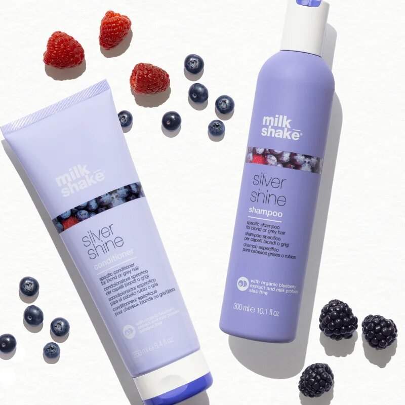 milk_shake® Duo pack Silver Shine sampon si balsam neutralizeaza tonurile de galben