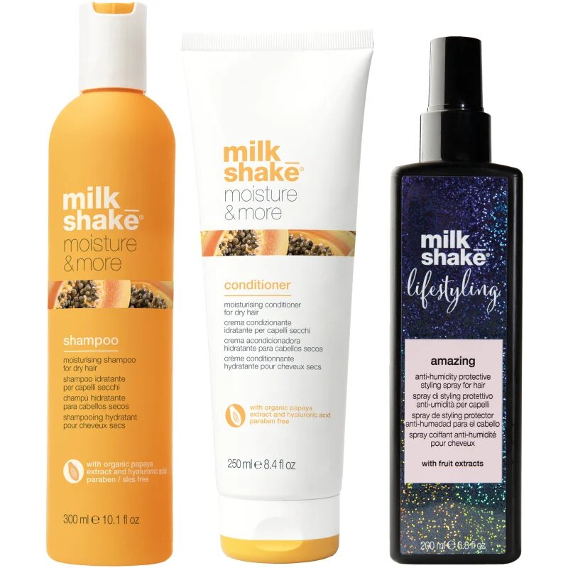 milk_shake® Moisture & More Threepack set pentru par uscat