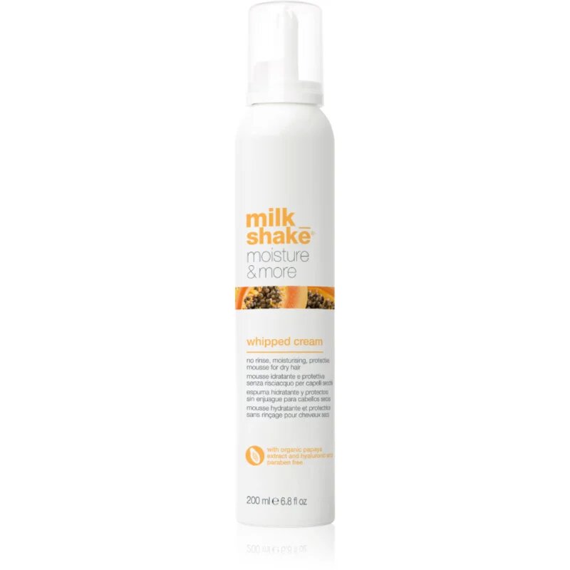 milk_shake® Moisture & More Whipped Cream tratament de hidratare fara clatire pentru par uscat 200 ml