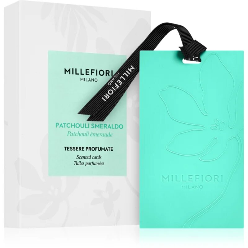 Millefiori Milano Laundry Patchouli Smeraldo card parfumat 3 buc
