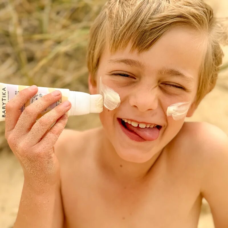 Mimitika Babytika Sunscreen Brush SPF 50+ protectie solara pentru copii cu aplicator SPF 50+ 40 ml