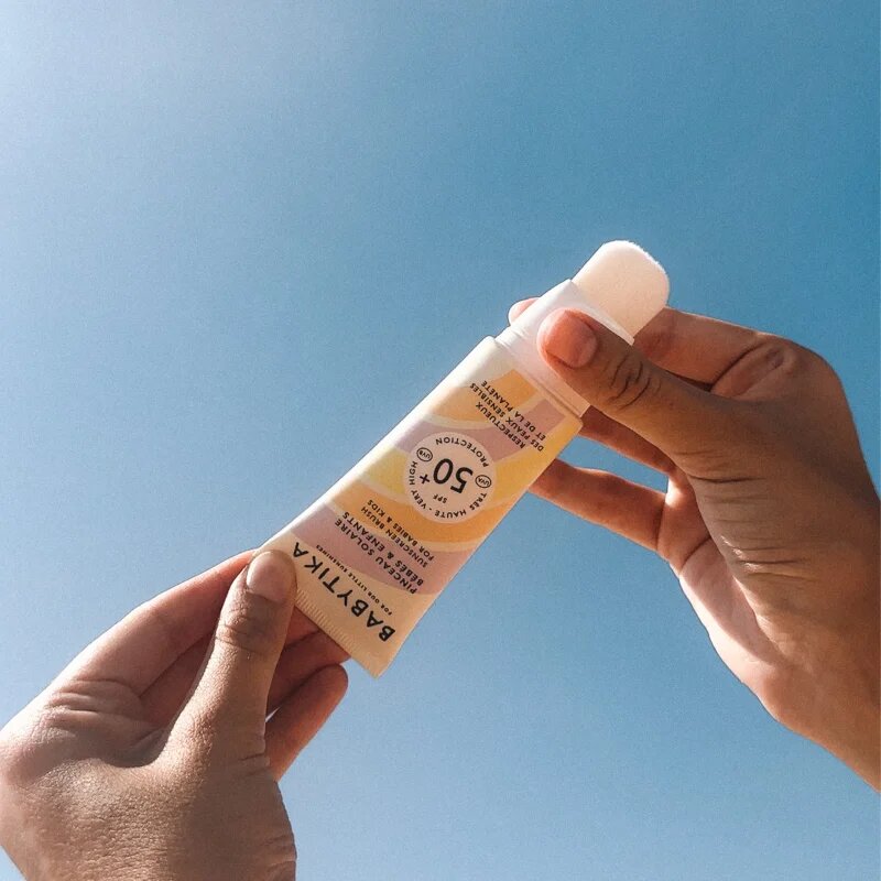 Mimitika Babytika Sunscreen Brush SPF 50+ protectie solara pentru copii cu aplicator SPF 50+ 40 ml