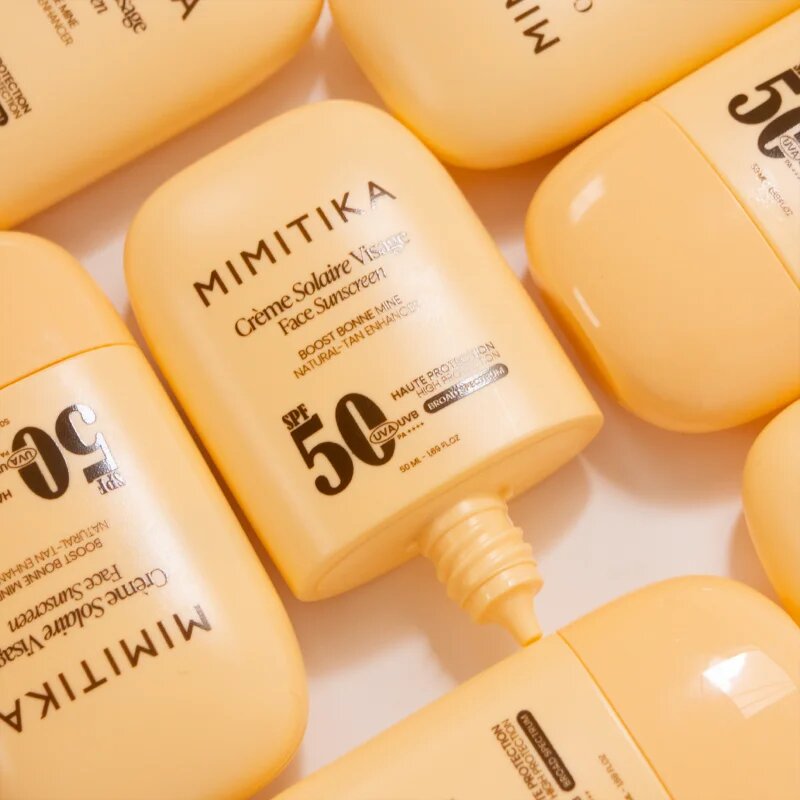 Mimitika Sun Face Sunscreen SPF50 crema protectoare pentru fata pentru intensificarea bronzului SPF 50 50 ml