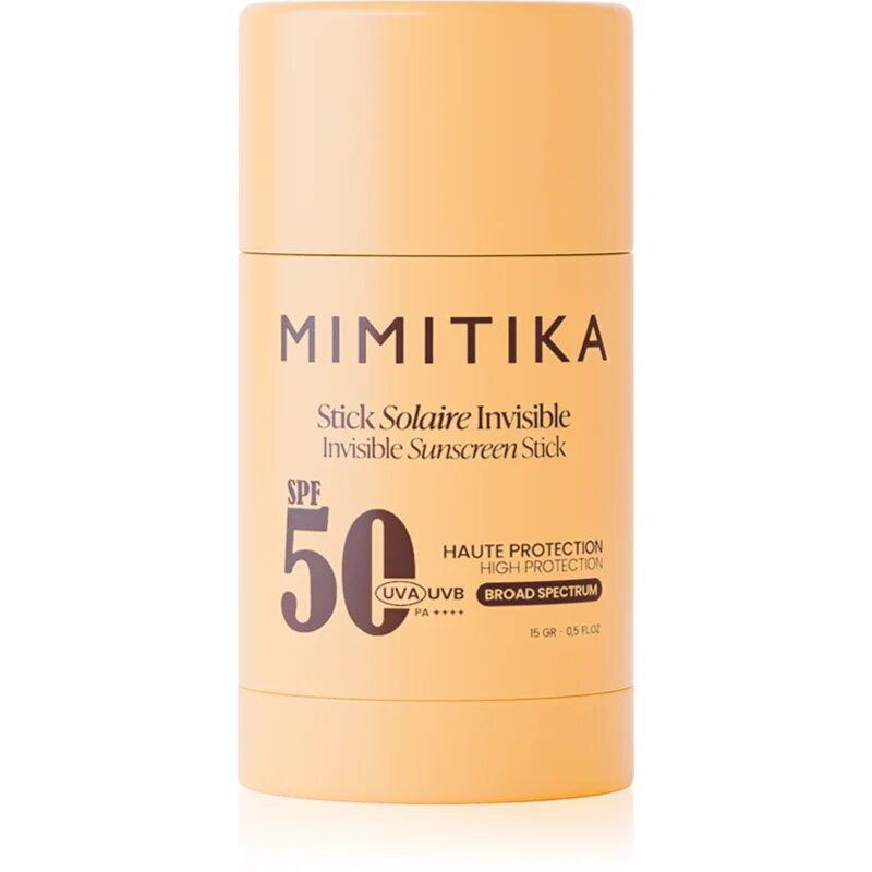 Mimitika Sun Invisible Sunscreen Stick SPF50 stick protector pentru zonele sensibile SPF 50 15 g