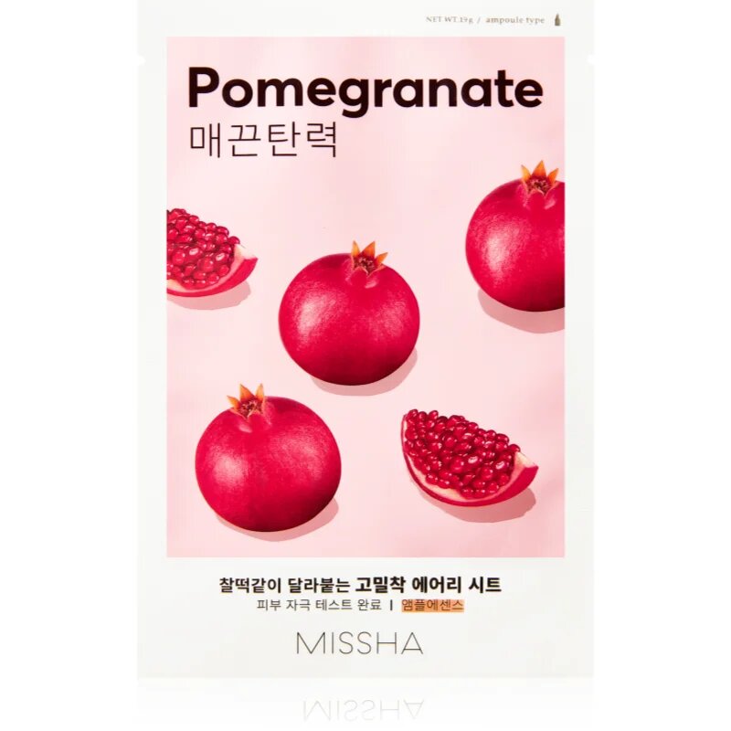 Missha Airy Fit Pomegranate masca de celule cu efect balsamic si revigorant 19 g