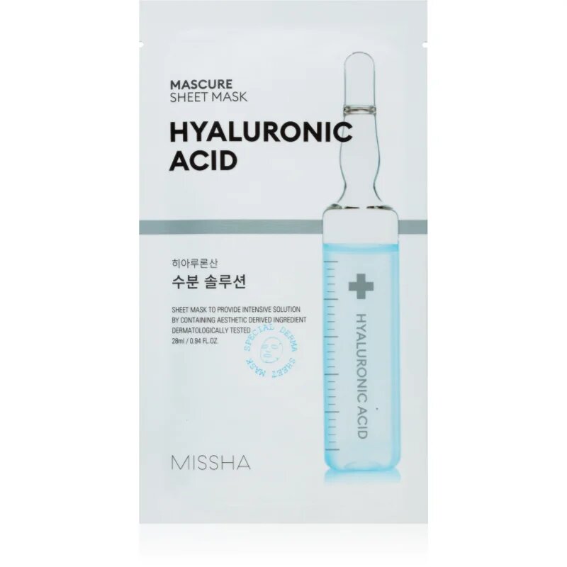 Missha Mascure Hyaluronic Acid mască textilă hidratantă 28 ml