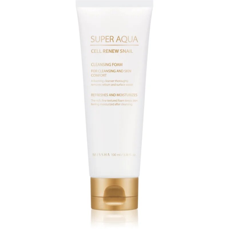 Missha Super Aqua Cell Renew Snail spuma de curatat extract de melc 100 ml