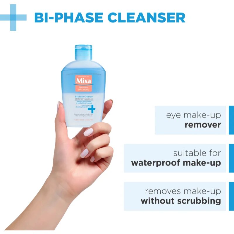 MIXA Optimal Tolerance doua componente demachiant pentru ochi 125 ml