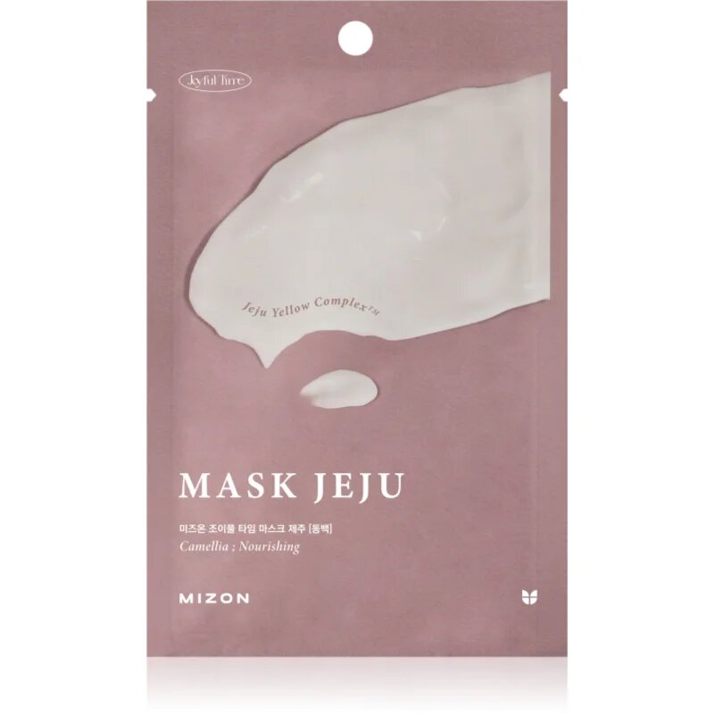Mizon Joyful Time Jeju Camellia mască textilă nutritivă cu efect antioxidant 23 g