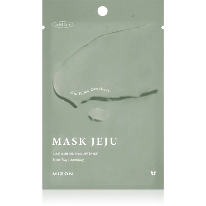 Mizon Joyful Time Jeju Heartleaf mască textilă calmantă pentru piele uscata si iritata 23 g