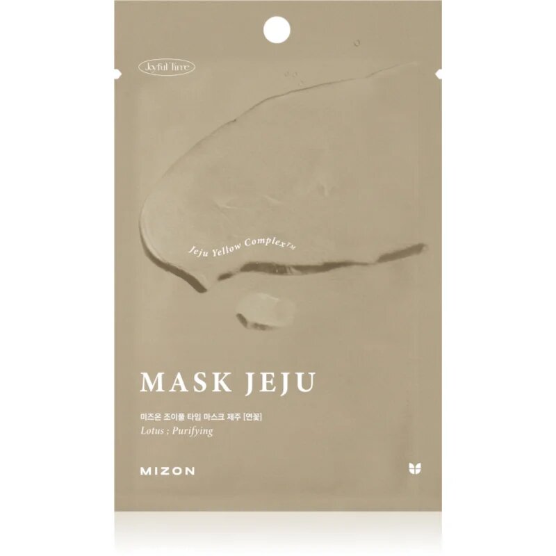 Mizon Joyful Time Jeju Lotus mască textilă hidratantă pentru un ten curat și sănătos 23 g