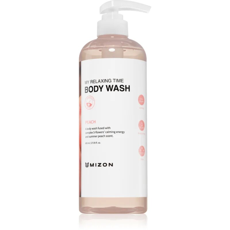 Mizon My Relaxing Time Peach gel de dus hidratant pentru calmarea pielii 800 ml