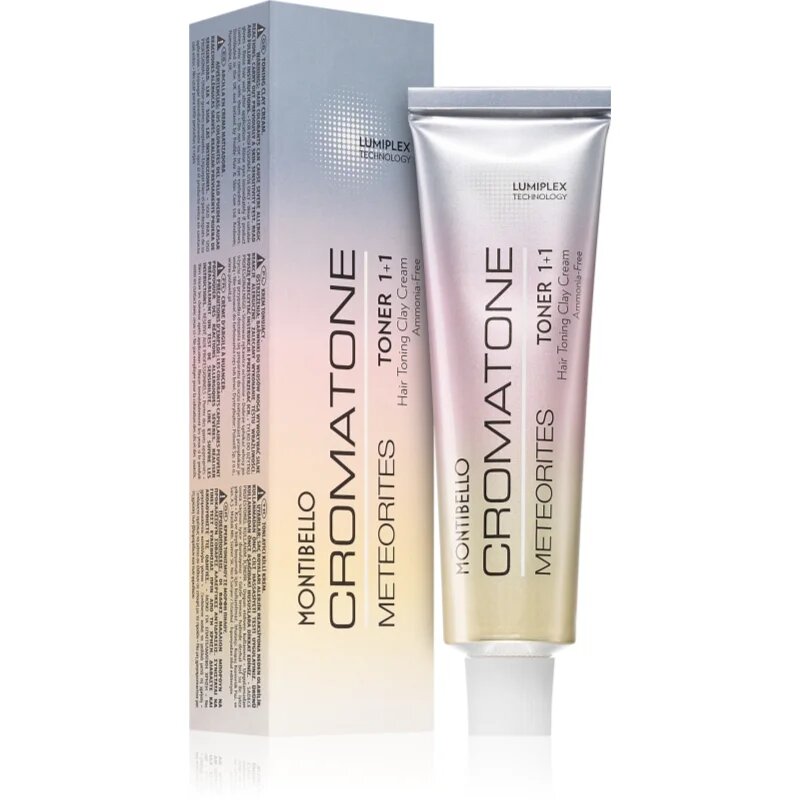 Montibello Cromatone Meteorites Toner toner color pentru par foarte deschis cu suvite si grizonat culoare Titanium Grey 60 g