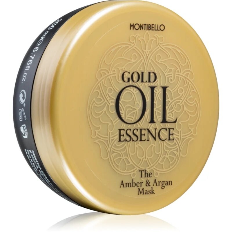 Montibello Gold Oil Amber & Argan Mask Mască de păr cu efect revitalizant 200 ml