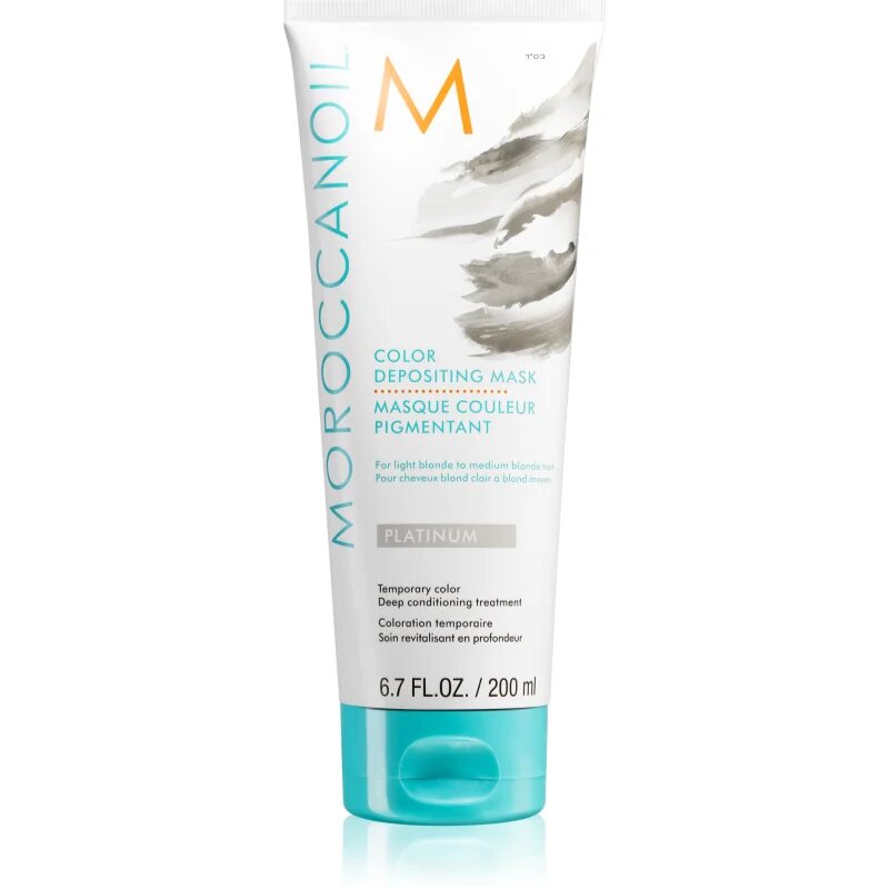 Moroccanoil Color Depositing mască fină de hrănire fără pigmenți permanenți de culoare Platinum 200 ml