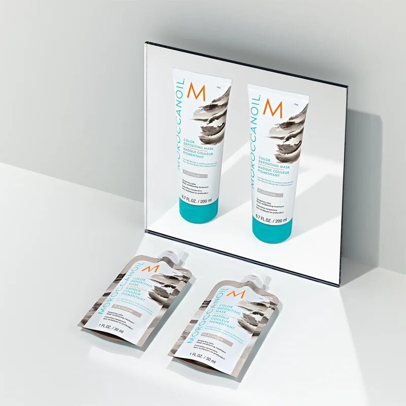 Moroccanoil Color Depositing mască fină de hrănire fără pigmenți permanenți de culoare Platinum 200 ml