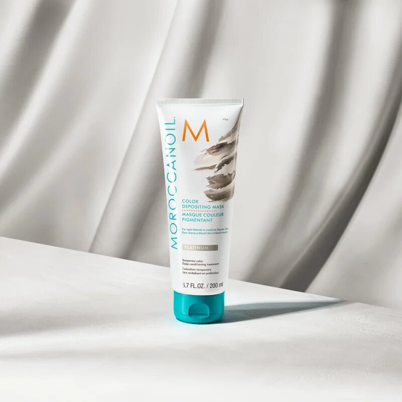 Moroccanoil Color Depositing mască fină de hrănire fără pigmenți permanenți de culoare Platinum 200 ml