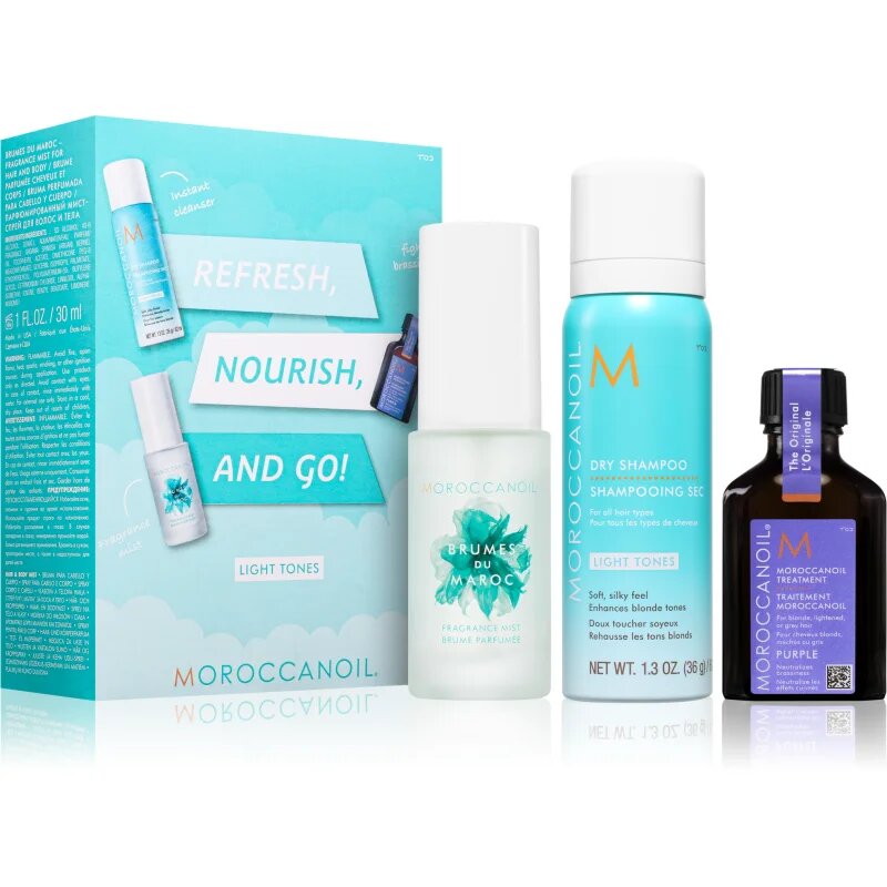 Moroccanoil Refresh Nourish and Go! (Light Tones) set pentru par blond pentru femei