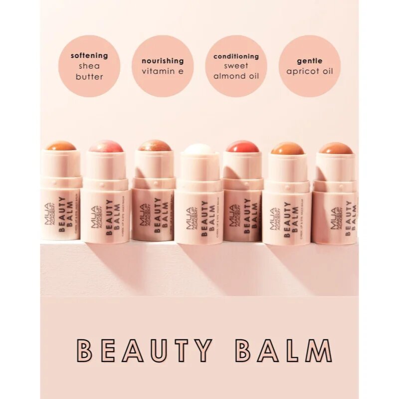 MUA Makeup Academy Beauty Balm crema de strălucire stick culoare Oyster Silk 4 g