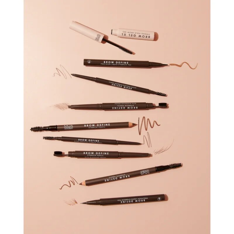 MUA Makeup Academy Brow Define creion de sprancene de lunga durata cu pensula culoare Light Brown 12 g