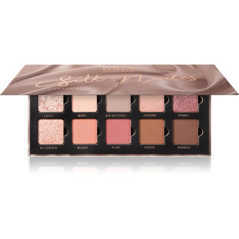 MUA Makeup Academy Eyeshadow Collection 10 Shade Palette paletă cu farduri de ochi culoare Silk Nudes 11 g