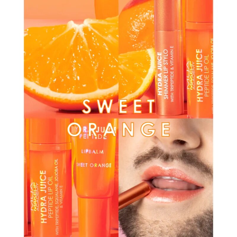 MUA Makeup Academy Hydra Juice Peptide Lip Oil ulei pentru buze culoare Sweet Orange 7 ml
