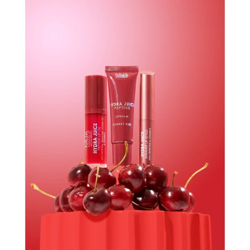 MUA Makeup Academy Hydra Juice Peptide Shimmer Lip Balm balsam de buze pentru stralucire culoare Chery Kiss 10 ml