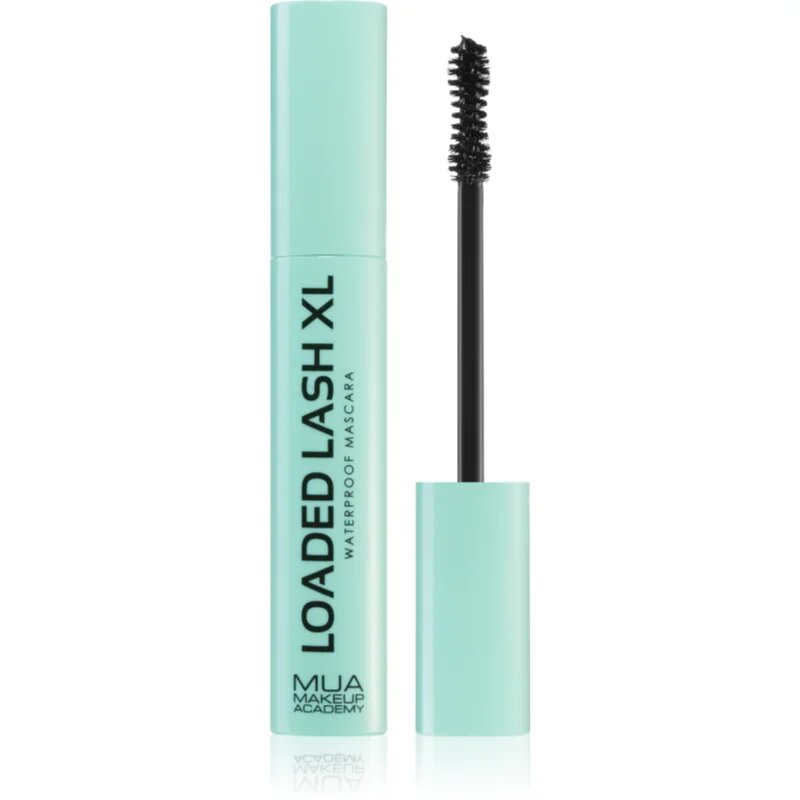 MUA Makeup Academy Loaded Lash XL mascara rezistent la apa pentru alungire rotire si volum culoare Black 8 g