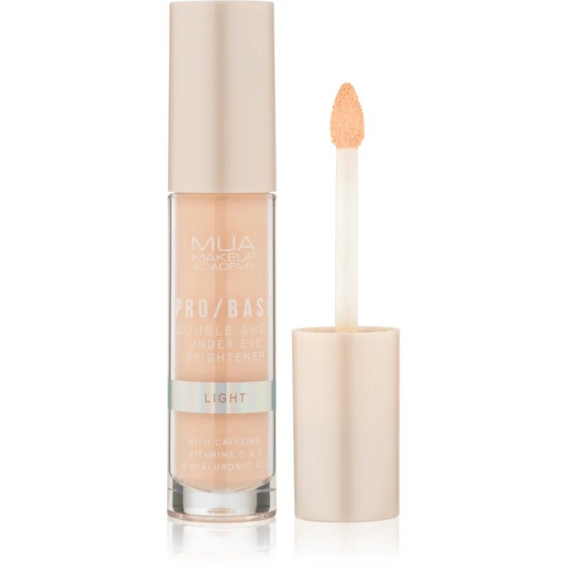 MUA Makeup Academy PRO/BASE Double Shot iluminator pentru ochi cu cafeina culoare Light 5 ml
